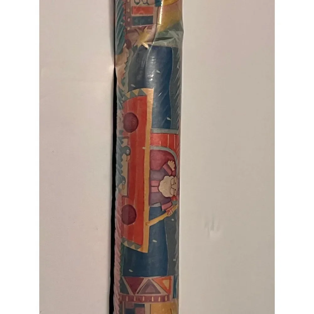 Hallmark Vintage Gift Wrap “A Baby is a‎ Blessing” Noah’s Ark New Sealed